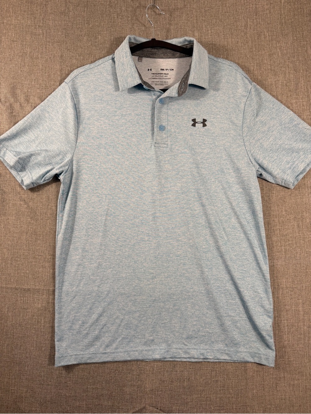 Under Armour Men’s Heather Sky Blue Performance Polo